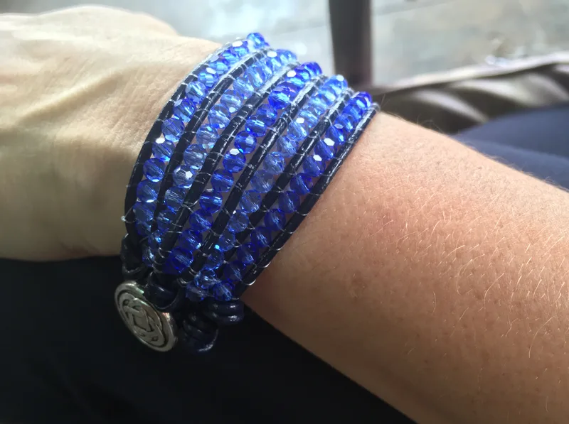 Ronda Cuff Bracelet Blue Crystals