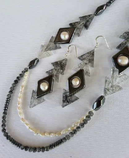 Cosmos necklace earring set