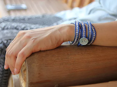 Crystals Clear with Blue Cord