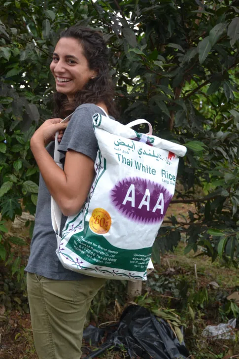 Rice sack backpack