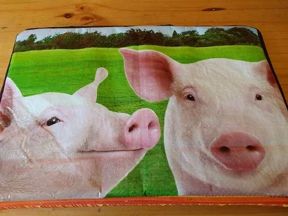 Rice Sack Laptop Sleeve (Medium) Pig